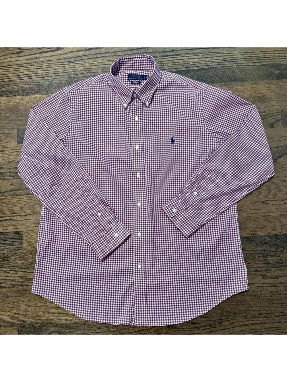 NWOT Men's Polo Ralph Lauren Classic Fit Gingham Oxford XL